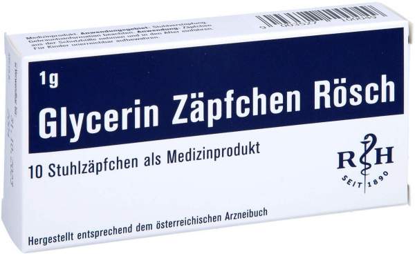 Glycerin Zäpfchen Rösch 1 G Gegen Verstopfung 10 Stück