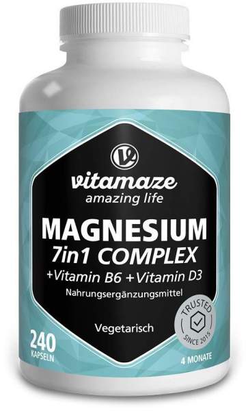 Magnesium 7in1 Komplex + B6 + D3 240 Kapseln