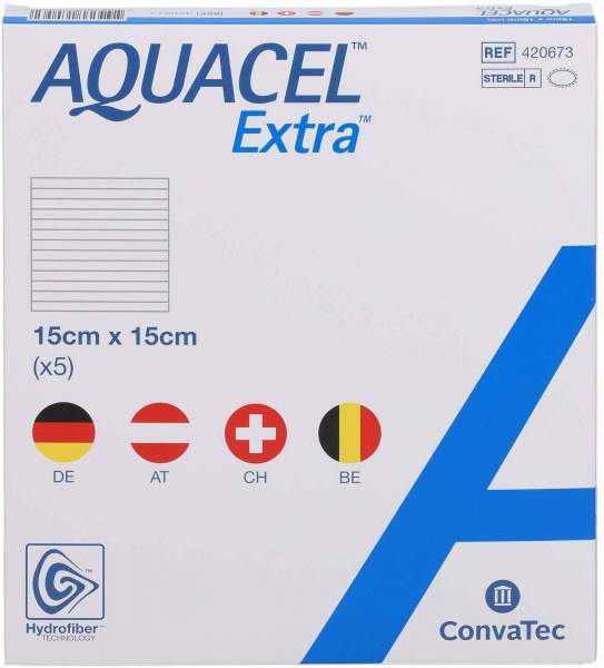 Aquacel Extra 15 X 15 cm Verband 5 Stück