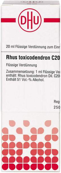 Dhu Rhus Toxicodendron C200 Dilution 20 ml