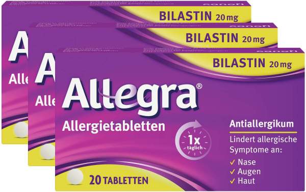Allegra Allergietabletten 20 mg 3 x 20 Tabletten