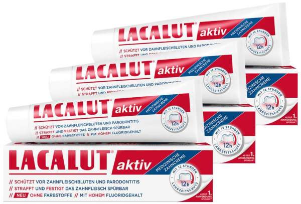 Lacalut aktiv Zahncreme 3 x 100 ml