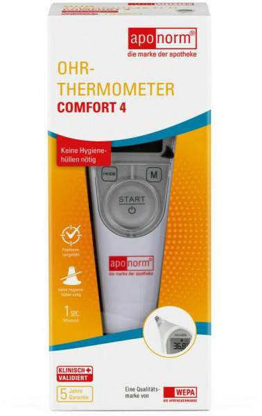Aponorm Fieberthermometer Ohr Comfort 4 1 Stück
