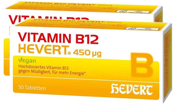 Vitamin B12 Hevert 450 µg 2 x 50 Tabletten