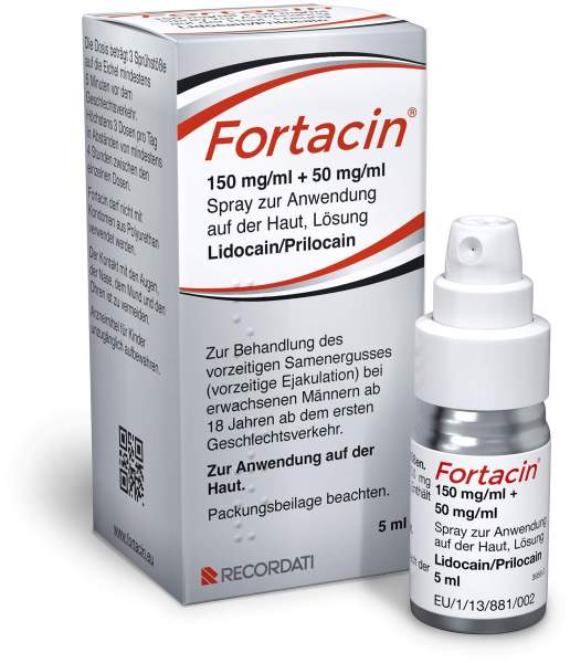 Fortacin 150 mg pro ml + 50 mg pro ml 5 ml Spray zur Anwendung auf der Haut 5 ml