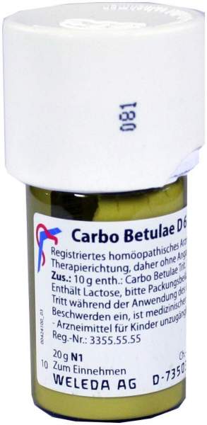 Weleda Carbo Betulae D6 20 G Trituration