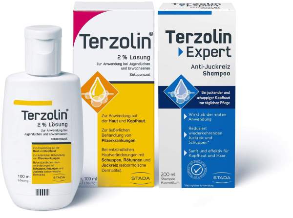 Terzolin 2% Lösung 100 ml + Terzolin Expert Anti-Juckreiz 200 ml Shampoo
