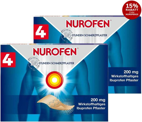 Nurofen 24h Schmerzpflaster 200 mg 2 x 4 Stück