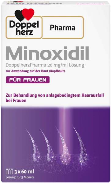 Minoxidil Doppelherz Pharma 20 mg je ml 3 x 60 ml Lösung für Frauen