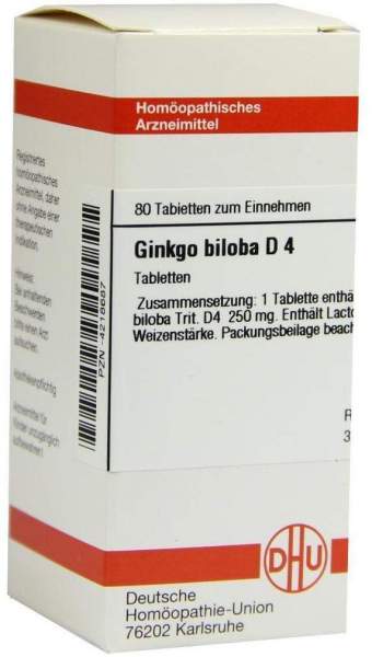 DHU Ginkgo biloba D4 80 Tabletten