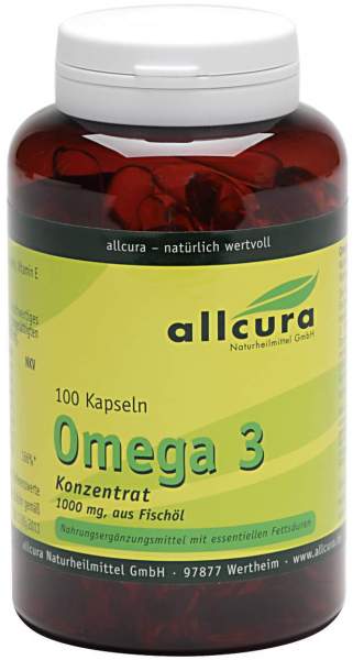 Omega 3 Konzentrat Aus Fischöl 1000 mg 100 Kapseln