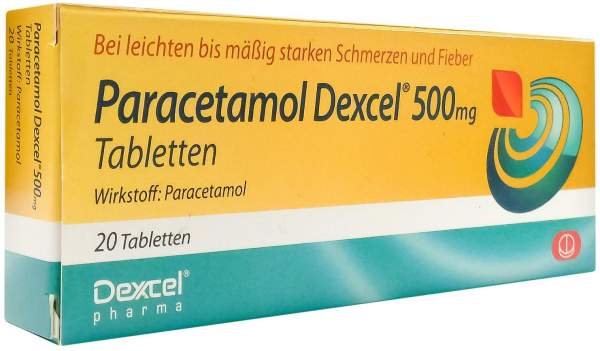 Paracetamol Dexcel 500 mg 20 Tabletten