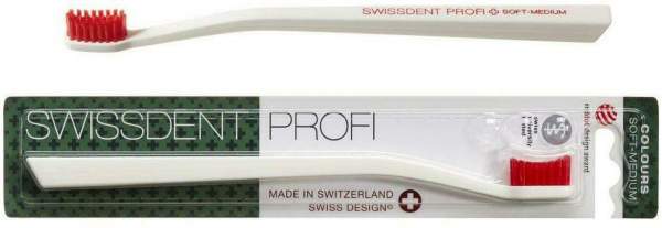 Swissdent Profi Colours Zahnb.Soft-Med.Weiß-Rot