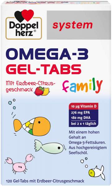 Doppelherz System Omega-3 Gel-Tabs Family 120 Stück