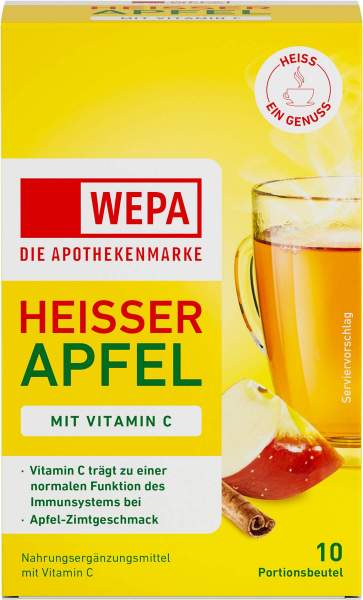WEPA heisser Apfel + Vitamin C 10 x 10g Pulver