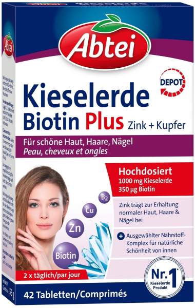 Abtei Kieselerde Biotin Plus 42 Tabletten