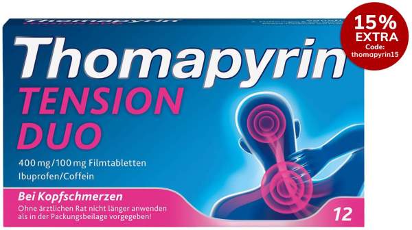 Thomapyrin Tension Duo 400 mg Ibuprofen und 100 mg Coffein 12 Tabletten