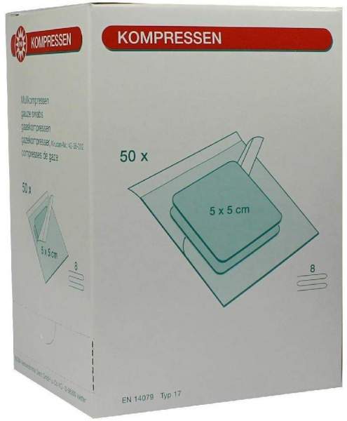 Mullkompressen 5x5 cm Steril 8fach