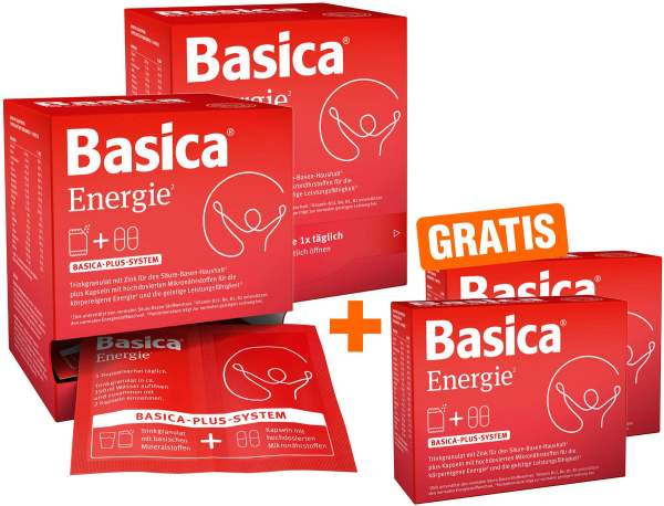 Basica Energie 2 x 30 Sachets + 2 x 30 Kapseln Kombipackung + gratis 28 Sachets + 28 Kapseln