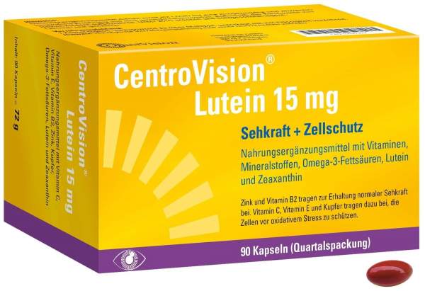 Centrovision Lutein 15 mg 90 Kapseln