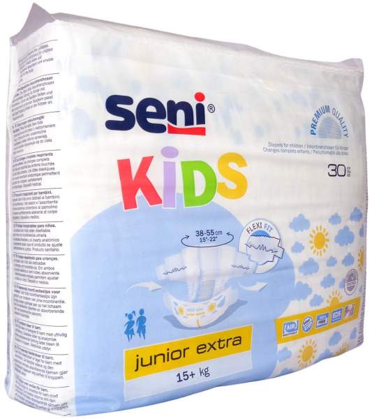 Seni Kids Junior Extra 16 - 30 KG Inkontinenzhose 30 Stück