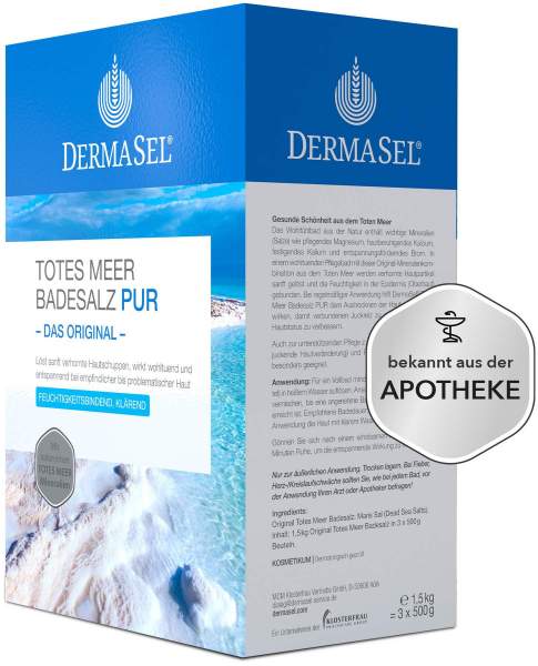 Dermasel Totes Meer Badesalz pur 1,5 kg