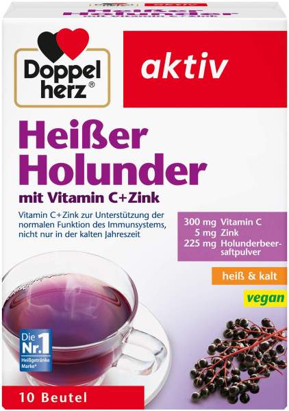 Doppelherz aktiv Heisser Holunder mit Vitamin C und Zink Granulat 10 Beutel