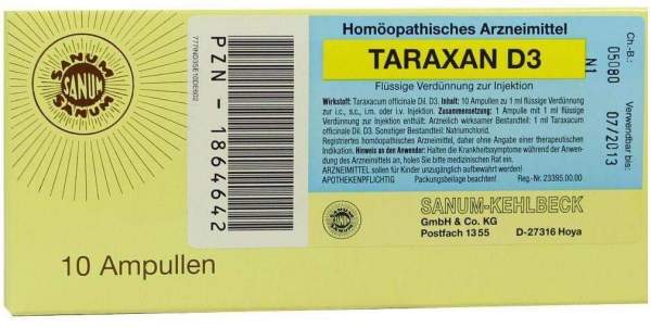 Taraxan D 3 Injektion Ampullen