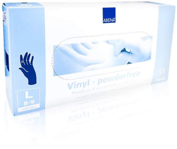 Vinyl Handschuhe Puderfrei Large Blau 100 Handschuhe