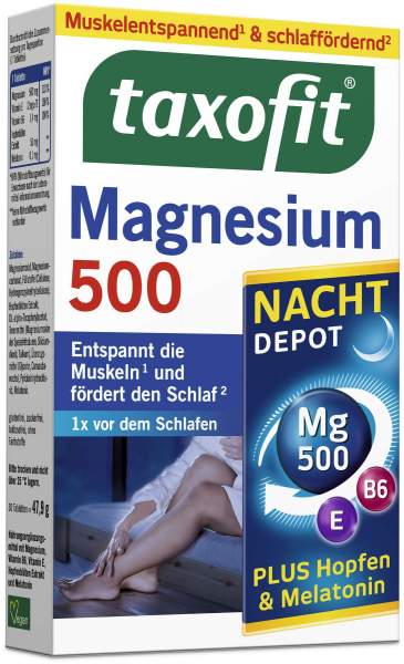 Taxofit Magnesium 500 Nacht 30 Tabletten
