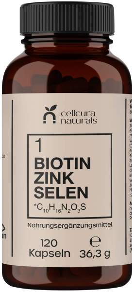 Cellcura Naturals Biotin Zink Selen 120 Kapseln
