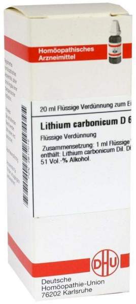 Lithium Carbonicum D6 Dhu 20 ml Dilution
