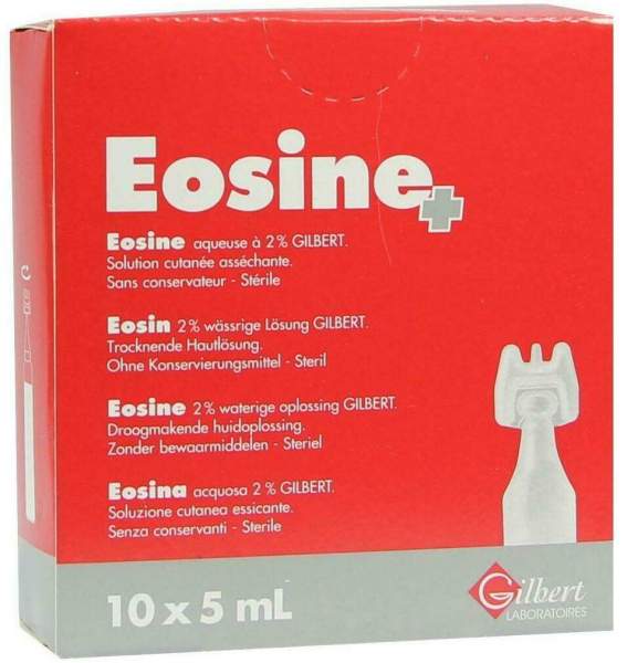 Eosin 2% Wässrige Pflegelösung Steril 10 X 5 ml Lösung