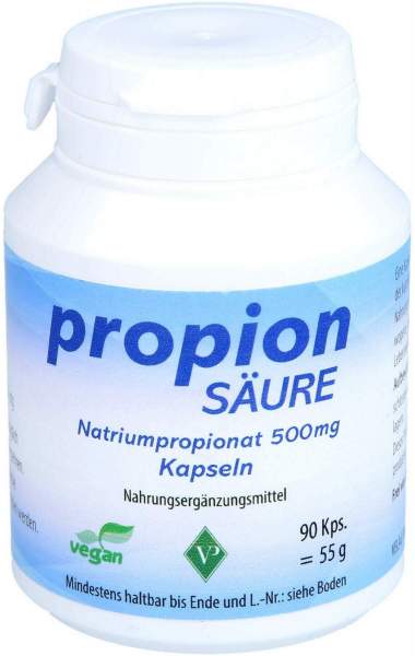 Propionsäure 500 mg Vegan 90 Kapseln