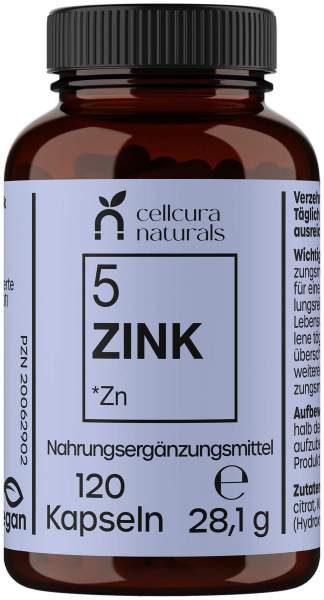 Cellcura Naturals Zink 25 mg 120 Kapseln