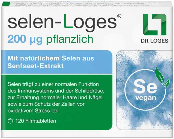 Selen-Loges 200 µg Pflanzlich 120 Filmtabletten