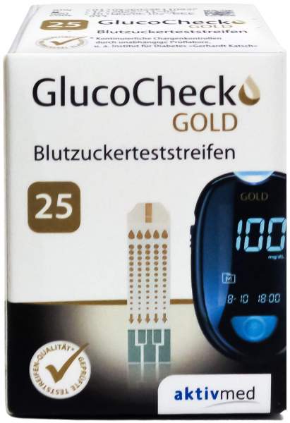 Glucocheck Gold Blutzuckerteststreifen 25 Stk