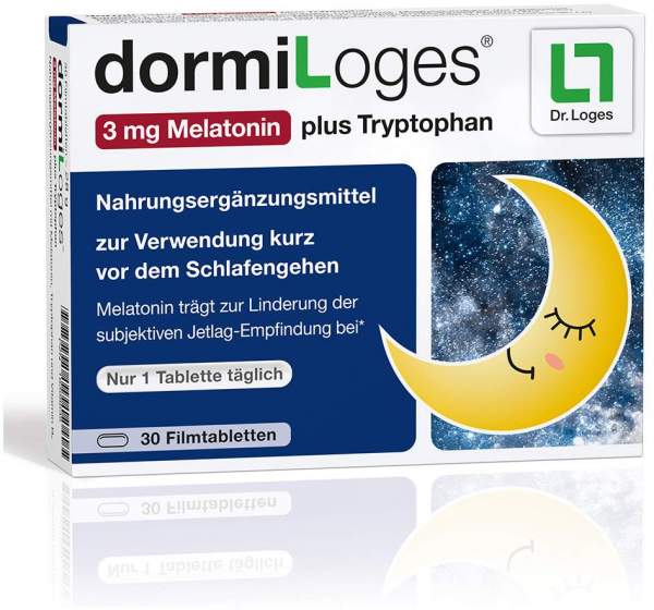 Dormiloges 3 mg Melatonin plus Tryptophan Tabletten 30 Stück
