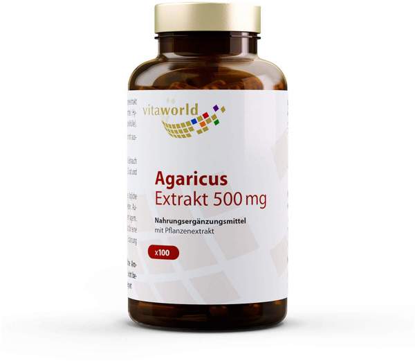 Agaricus Extrakt 500 mg 100 Kapseln