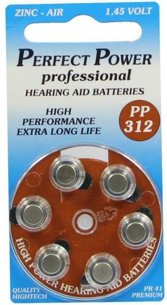 Batterien Für Hörgeräte Power Pp 312 6 Stück