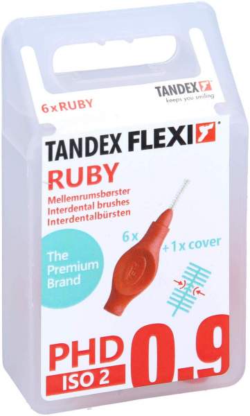 Tandex Flexi Interdentalb.Phd 0.9-Iso 2 Ruby 6 Stück