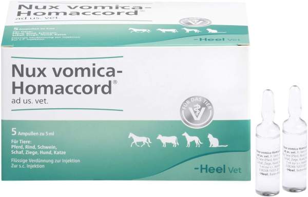 Nux Vomica Homaccord vet. 5 Ampullen