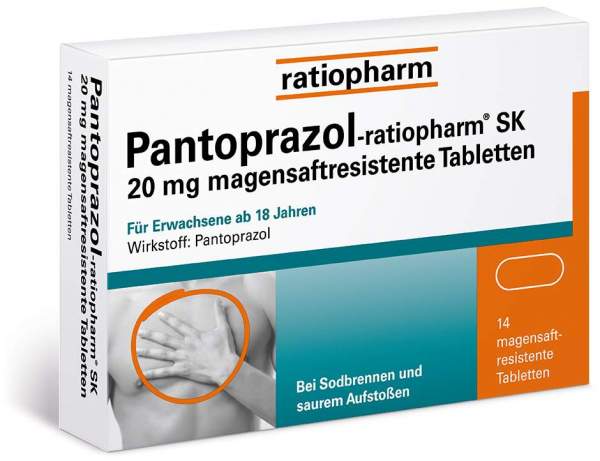 Pantoprazol-ratiopharm SK 20 mg 14 magensaftresistente Tabletten
