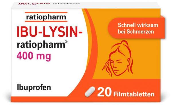 Ibu Lysin ratiopharm 400 mg 20 Filmtabletten