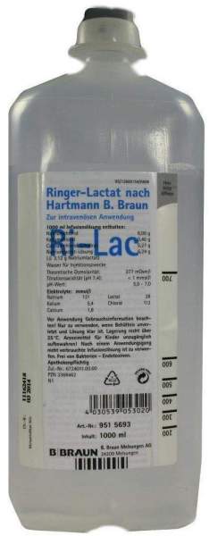 Ringer Lactat Nach Hartmann B.Braun Ecoflasche Plus 1000 Ml...