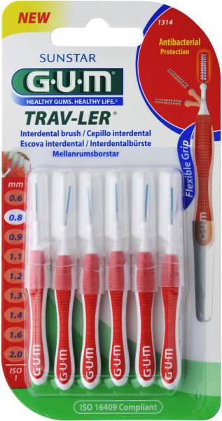 Gum Trav-Ler 0,8 mm 6 Zahnbürsten