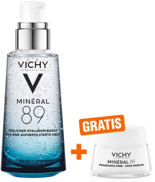 Vichy Mineral 89 Elixier 75 ml + gratis 72h Feuchtigkeits Boost 15 ml Creme