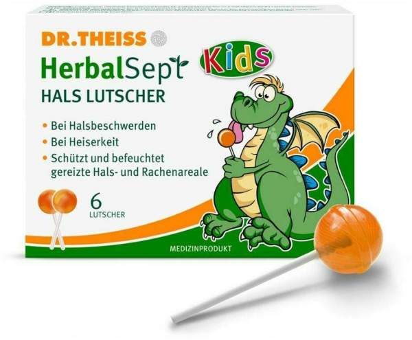 Dr.Theiss HerbalSept Hals Lutscher Orange 6 Stück