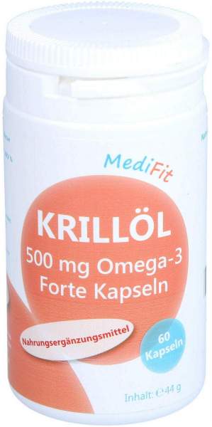 Krillöl 500 mg Omega-3 Forte Kapseln Medifit 60 St