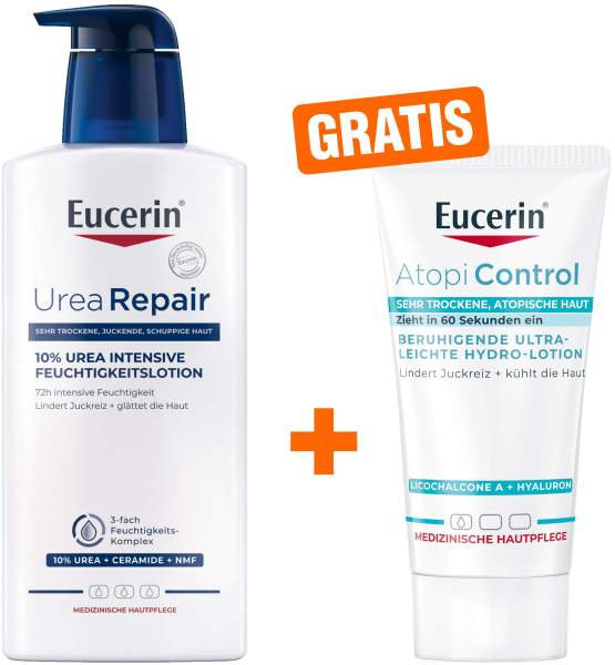 Eucerin UreaRepair Plus Lotion 10% 400 ml + gratis AtopiControl Hydro-Lotion 20 ml